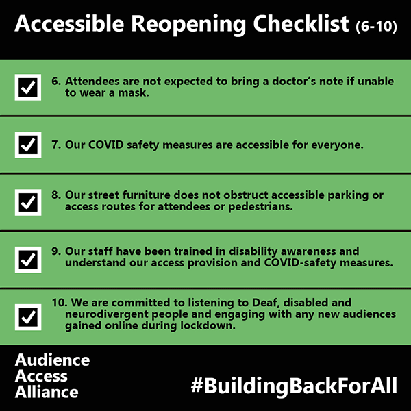 Accessible Reopening Checklist